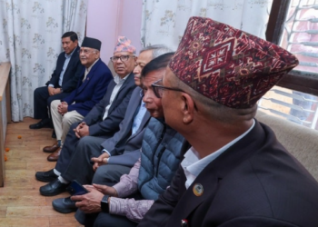 श्रद्धाञ्जली दिन प्रधानमन्त्री ओली एकीकृत समाजवादीको कार्यालय पुगे