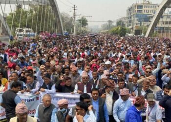 शिक्षक आन्दोलनले काठमाडौंको ट्राफिक व्यवस्थापन अस्तव्यस्त