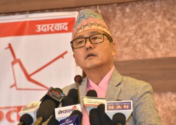 ४० वर्षमूनिका युवासँग अन्तरसंवाद गर्दै राप्रपा अध्यक्ष लिङ्देन