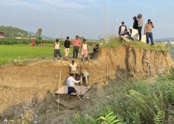 जमिन भासिएर गाडी हराएको विषयमा प्रारम्भिक अध्ययनको प्रतिवेदन आयाे
