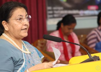 सञ्चारमाध्यमको नेतृत्व तहमा पनि महिलाको पहुँच र भूमिका अझै न्यून : पूर्वराष्ट्रपति भण्डारी
